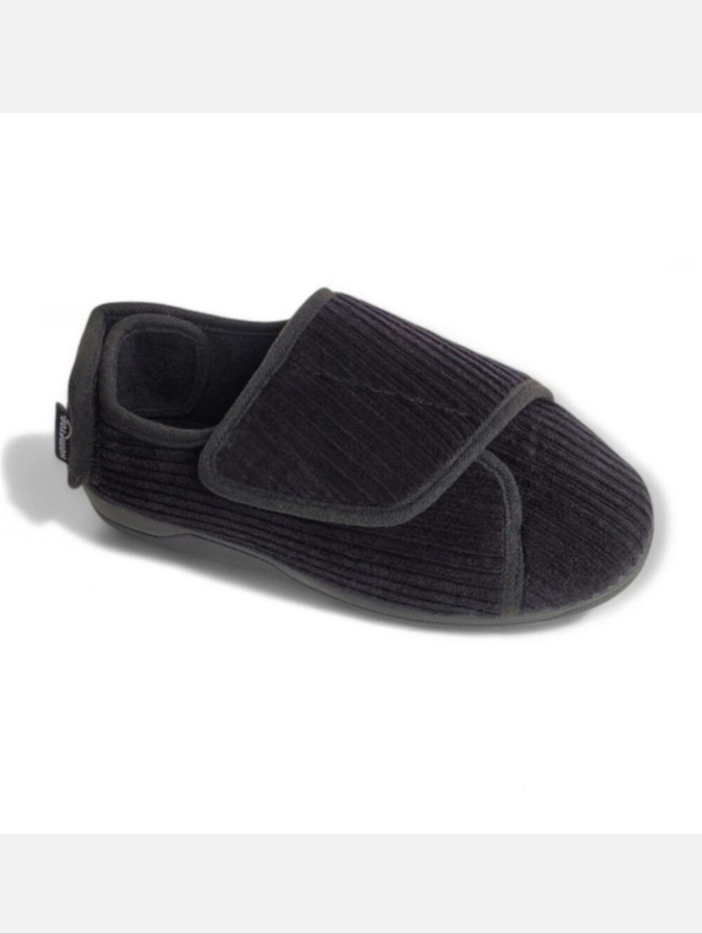 Adjustable Slippers Comfortable Cozy Corduroy Black size 8